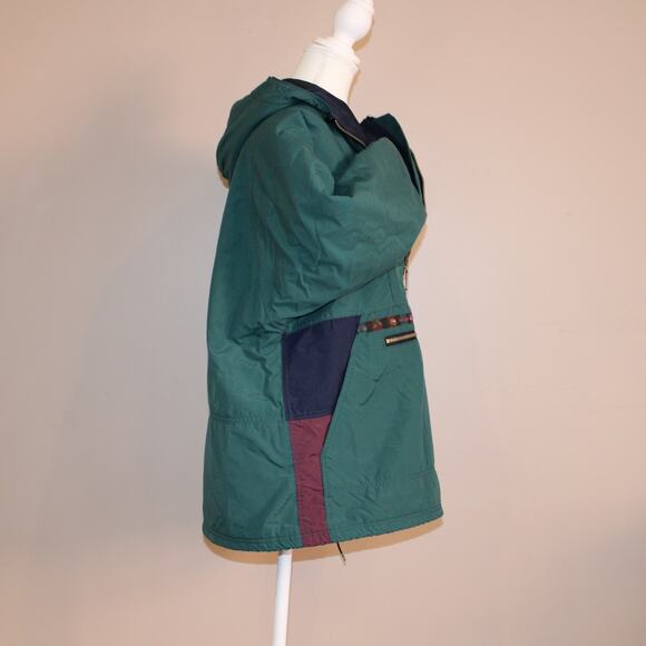 VTG L. L. Bean Women's Mountain Classic Anorak Half Zip Hooded Pullover sz S - Picture 2 of 10